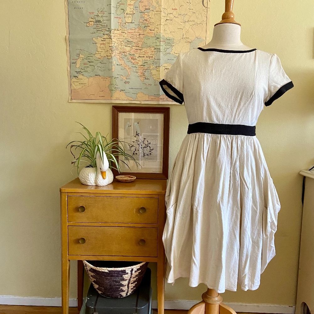 Anthropologie Silk Cutaway Back Dress